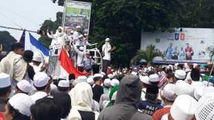 Aksi Bela Nabi FMBR di Tugu Kujang, Kota Bogor, Jumat 13/12/2019 (dok. KM)