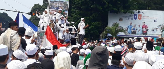 Aksi Bela Nabi FMBR di Tugu Kujang, Kota Bogor, Jumat 13/12/2019 (dok. KM)