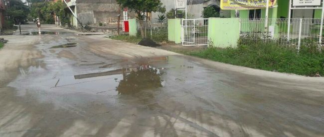 Kondisi jaling yang sudah dibeton di Jl. Durian II Perumahan Permata Regency Wanasari, Cibitung, Bekasi (dok. KM)