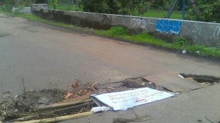 Kodisi Jembatan Pewayang, ruas jalan Cipunagara-Cibogo, Kabupaten Subang (dok. KM)
