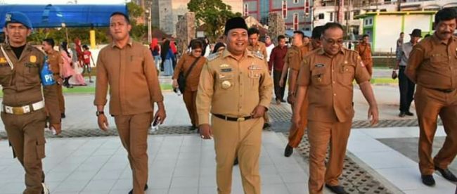 Wali Kota Tanjungbalai saat peresmian Lapangan Sultan Abdul Jalil, 6/1/2020 (dok. KM)