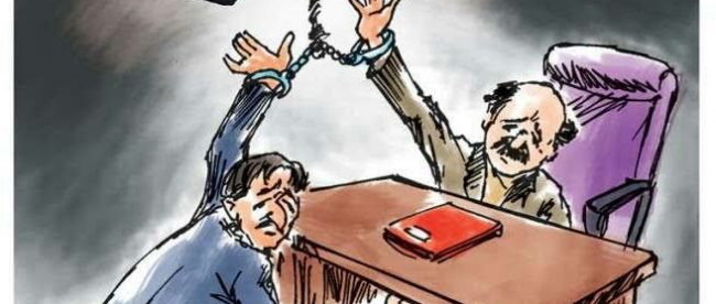 Ilustrasi penangkapan koruptor