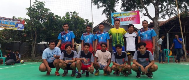 Salah satu tim peserta turnamen bola voli MARKOS di Desa Kosambi, Subang, Sabtu 25/1/2020 (dok. KM)