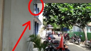 CCTV mati di halaman belakang Dinas Bina Marga dan Sumber Daya Kota Bekasi Jl. Lapangan Tengah Kelurahan Margahayu Bekasi Timur (dok. KM)