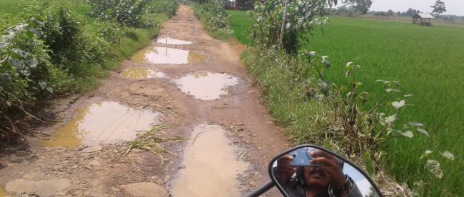 Kondisi Jalan di Ruas Jalan Manyingsal-Padamulya dan Parigimulya, Kecamatan Cipunagara, Subang (dok. KM)