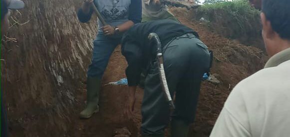 Pembangunan jalan akses di Desa Ponggang, Kabupaten Subang (dok. KM)