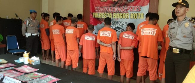 Konferensi pers tentang kasus tindak pidana narkotika di Wilayah Hukum Polresta Bogor Kota, Rabu 4/3/2020 (dok. KM)