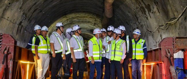 Menteri Perhubungan Budi Karya Sumadi kunjungi proyek rel kereta api cepat Jakarta-Bandung, Selasa 3/3/2020