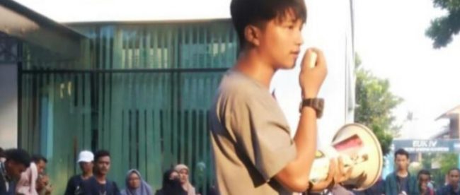 Ketua Eksekutif Liga Mahasiswa Nasional Demokrasiâ€“Dewan Nasional (EKLMND-DN) Riki Sandi (dok. KM)