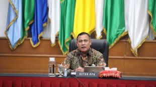 Video Conference Ketua KPK bersama Menteri Dalam Negeri, Ketua BPK, Kepala LKPP, Bupati dan Walikota seluruh Indonesia, Rabu 8/4/2020 (dok. KM)