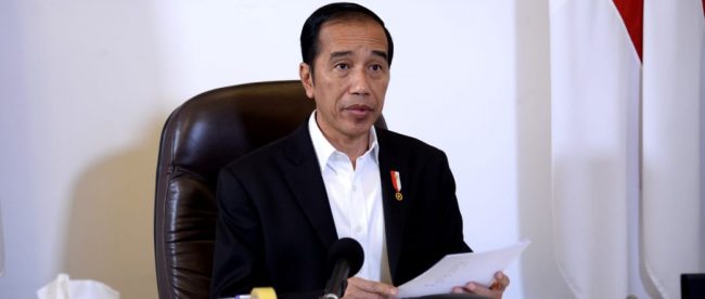 Presiden Joko Widodo memberikan keterangan pers di Istana Merdeka. Kamis 9/4/2020 (dok. Setpres)