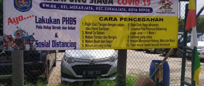 Kampung Siaga Covid-19 di Kelurahan Mekar Jaya, Kecamatan Sukmajaya, Depok (dok. KM)
