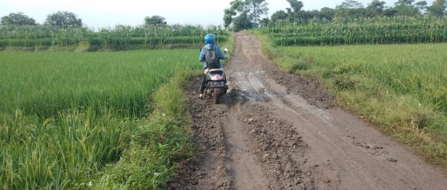 Kondisi Jalan Lintas Desa Margahayu-Desa Cidadap (dok. KM)