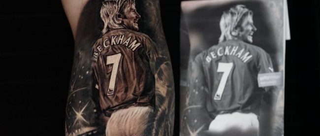 Di Betis Gelandang Tengah Persija Marc Klok Yang Menggunakan Nomor 10 Terdapat Tato David Beckham Saat Masih Membela Manchester United, Selasa Siang 12 Mei 2020 (dok. Hari Setiawan Muhammad Yasin/KM)