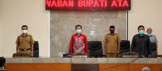 Rapat Paripurna di Gedung DPRD Subang, Selasa 12/5/2020 (dok. KM)