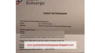 Surat bebas covid-19 yang diklaim dari Rumah Sakit Mitra Keluarga yang dijual melalui sebuah toko online. (dok. Hari Setiawan Muhammad Yasin/KM)