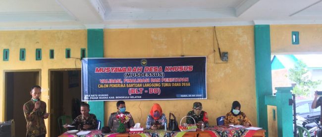Musyawarah Desa Batu Kuning, Kecamatan Kota Manna, Kabupaten Bengkulu Selatan, Provinsi Bengkulu (dok. KM)