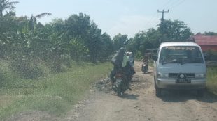 Jalan Kabupaten di Desa pangarengan, Kecamatan legonkulon, Subang (dok. KM)