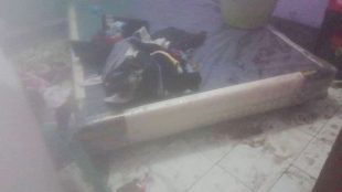 Kondisi salah satu rumah warga di RT 02/02 Kelurahan Kayumanis, Kota Bogor, yang terdampak banjir yang diduga akibat proyek Tol BORR, 17 Maret 2020 (dok. KM)