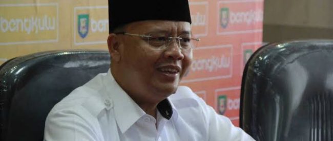 Gubernur Bengkulu usai menerima Audensi GM MOR II PT Pertamina (Persero) Sumbagsel, Kamis 4/6/2020 (dok. KM)