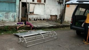 Gepeng yang ditemukan meninggal dunia di Terminal Baranangsiang, Kota Bogor, Jumat 12/6/2020 (dok. KM)