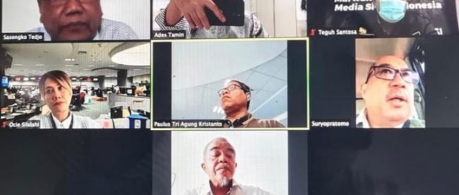 Zoom meeting anggota Dewan Kehormatan PWI, Kamis 25/6/2020 (Istimewa)