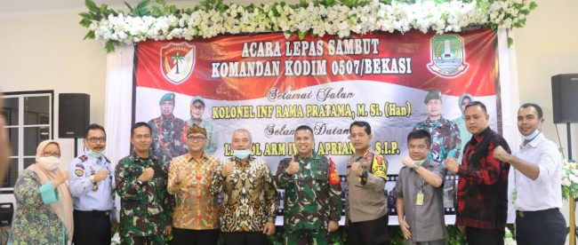 Acara Lepas Sambut Komandan Kodim 0507 Kota Bekasi, Senin 29/6/2020 (dok. KM)