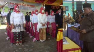Wabup Bengkulu Selatan saat melantik 20 Anggota BPD Kec.Seginim senen (27/07/2020)