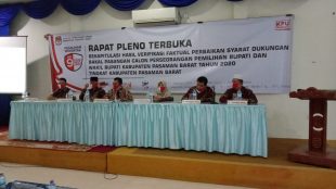 Rapat Pleno terbuka KPU Pasaman Barat, Jumat 21/8/2020 (dok. KM)
