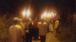 Pawai Obor di Kp. Wangun, Kelurahan Sindang Sari, Kota Bogor, Rabu malam 19/8/2020 (dok. KM)