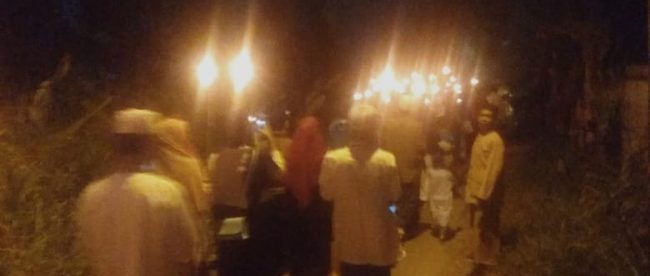 Pawai Obor di Kp. Wangun, Kelurahan Sindang Sari, Kota Bogor, Rabu malam 19/8/2020 (dok. KM)