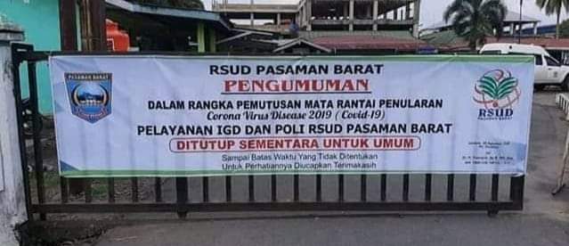 Gerbang RSUD Pasaman Barat