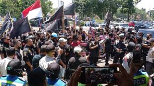 Unjuk rasa ormas GIBAS di Kejaksaan Negeri Subang, Rabu 23/9/2020 (dok. KM)