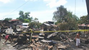 Lokasi kebakaran di Kelurahan Sei Merbau, Kecamatan Teluk Nibung, Tanjungbalai, Senin 28/9/2020 (dok. KM)