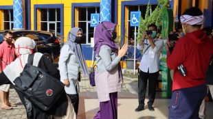 Paslon Cek Endra-Ratu Munawaroh tiba di RS. Raden Mattaher Jambi (dok. KM)