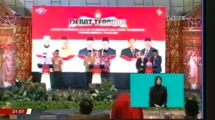 Suasana Debat terbuka Paslon Kada Provinsi Bengkulu 2020 Senen,9/11/2020