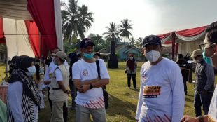 Komisioner KPU RI di lokasi simulasi pungut hitung suara, Sabtu 31/10/2020 (dok. KM)