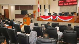 Rapat Paripurna DPRD Subang pada Senin 9/11/2020 (dok. KM)