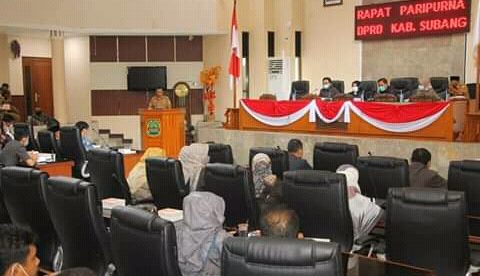 Rapat Paripurna DPRD Subang pada Senin 9/11/2020 (dok. KM)