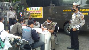 Operasi Gabungan Yustisi Gakplin Masker Protokol Kesehatan Di Wilayah Kecamatan Bogor Barat Kota Bogor (dok. KM)