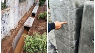 Pekerjaan saluran U-ditch di Perumahan SKU, Kabupaten Bekasi (dok. KM)