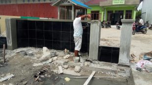 Pekerjaan PKT di sekitar Kantor Desa Simpang Empat, Kabupaten Asahan (dok. KM)