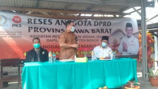 Reses Anggota Komisi IV Bidang Pembangunan DPRD Provinsi Jawa Barat H. Mochamad Ichsan M, A,Md., di Desa Kabasiran Kecamatan Parung Panjang, Kamis siang 4/3/2021 (dok. Hari Setiawan Muhammad Yasin/KM)