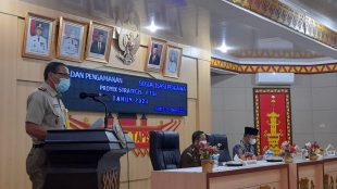 sosialisasi Pengawalan dan Pengamanan Proyek Strategis PTSL di ruang Tapis Pemkab Lampura, Kamis 18/3/2021 (dok. KM)