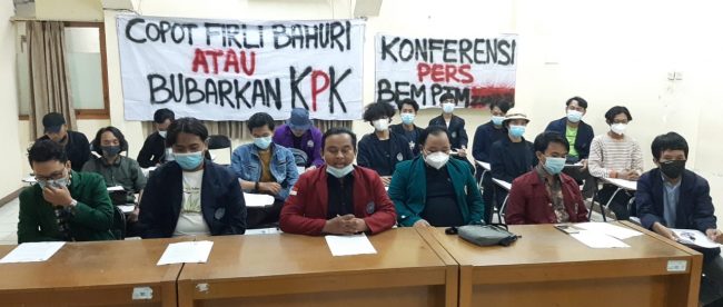 BEM Muhammadiyah Zona 3 mengadakan konferensi pers terkait TWK di UMT, Kamis (3/6/2021) (dok. Hari Setiawan MY/KM)