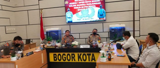 Audensi Pengurus dan panitia Konferensi PWI Kota Bogor dengan Polresta Bogor Kota Senin 28/08/2021 (dok. KM)