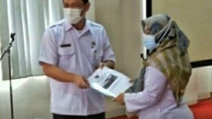 Prosesi serah terima jabatan Kepala Dinas PUPR Kota Depok. (Istimewa)
