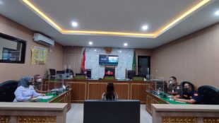 Suasana sidang terdakwa PSK di Ruang Sidang PN Depok Kelas II (Istimewa)