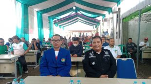 Kepala Desa Lumpang, M. Rodis Faisal, saat di acara pembukaan turnamen catur tingkat Kabupaten Bogor, Minggu 13/6/2022 (dok. Bayu/KM)