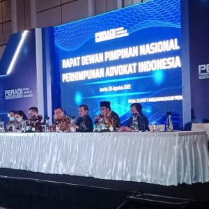 Dewan Pimpinan Nasional Perhimpunan Advokat Indonesia Suara Advokat Indonesia (DPN PERADI-SAI) menggelar Rapat DPN di Hotel Fairmont, Jakarta, Jumat (5/8/2022)